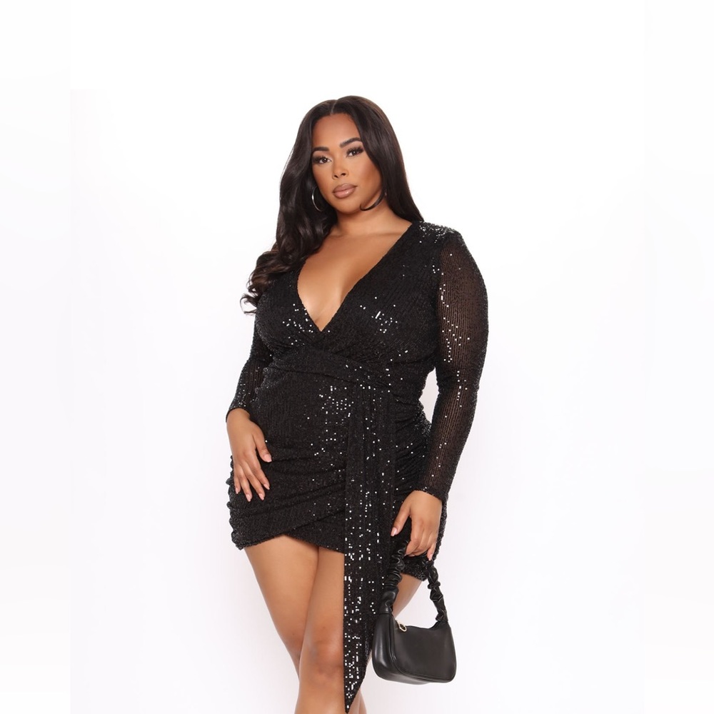 Center stage mini sequin dress